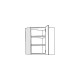 Επιτοίχιο γωνιακό ντουλάπι κουζίνας RUSTIC VU60 rustic λευκό 60/31×60/31×72