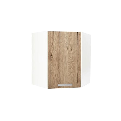 Επιτοίχιο γωνιακό ντουλάπι κουζίνας In VU60 Γκρι δρυς 60/31x60/31x72εκ.