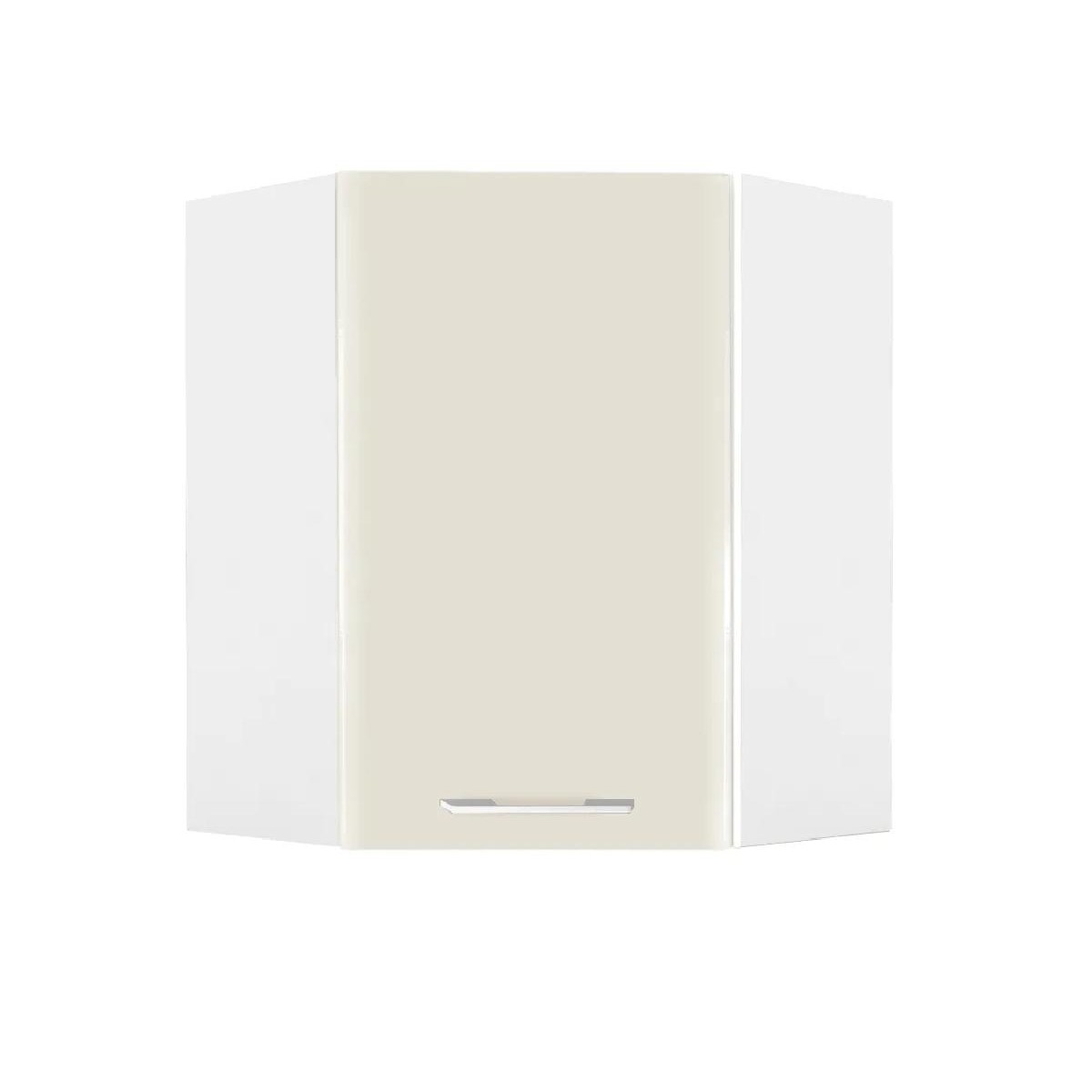 Επιτοίχιο γωνιακό ντουλάπι κουζίνας IN MDF VU60 Cashmere γυαλιστερό 60/31×60/31×72εκ.