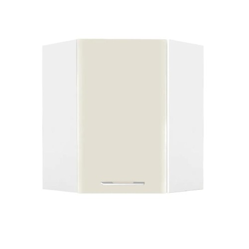 Επιτοίχιο γωνιακό ντουλάπι κουζίνας IN MDF VU60 Cashmere γυαλιστερό 60/31×60/31×72εκ.