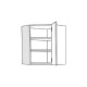 Επιτοίχιο γωνιακό ντουλάπι κουζίνας IN MDF VU60 Cashmere γυαλιστερό 60/31×60/31×72εκ.