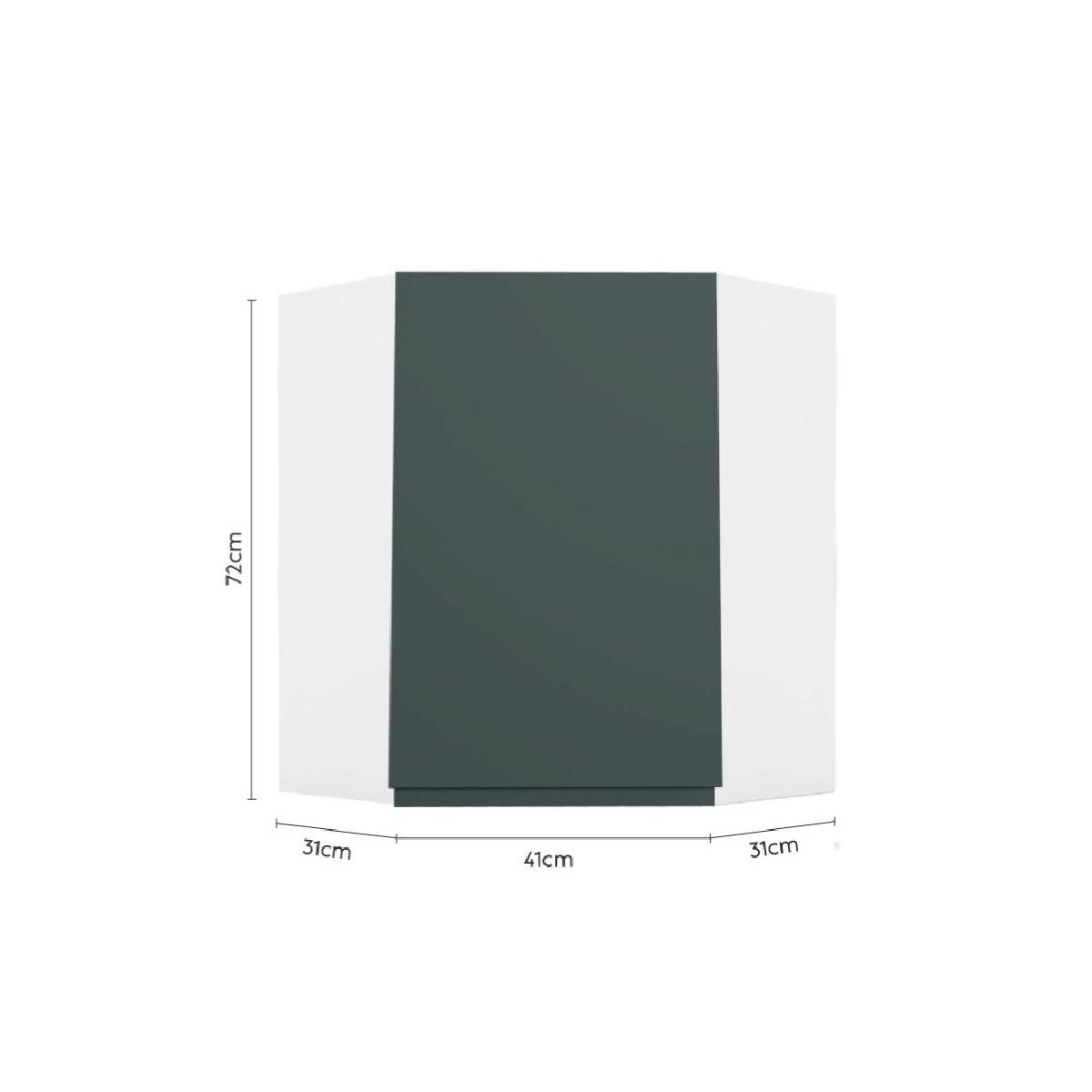 Επιτοίχιο γωνιακό ντουλάπι κουζίνας AURA VU60 Μπεζ 60/31x60/31x72εκ.