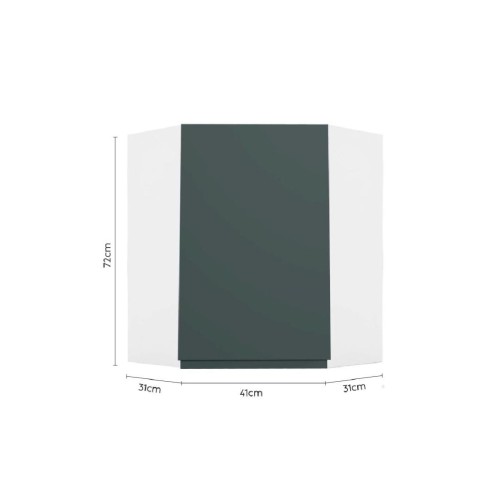 Επιτοίχιο γωνιακό ντουλάπι κουζίνας AURA VU60 Μπεζ 60/31x60/31x72εκ.