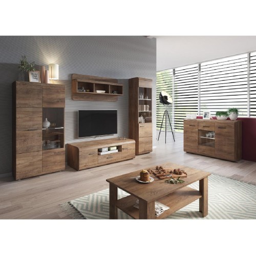 Βιτρίνα χαμηλή Lena 80*158 καρυδί Βιτρίνα χαμηλή Lena 80*158 καρυδί