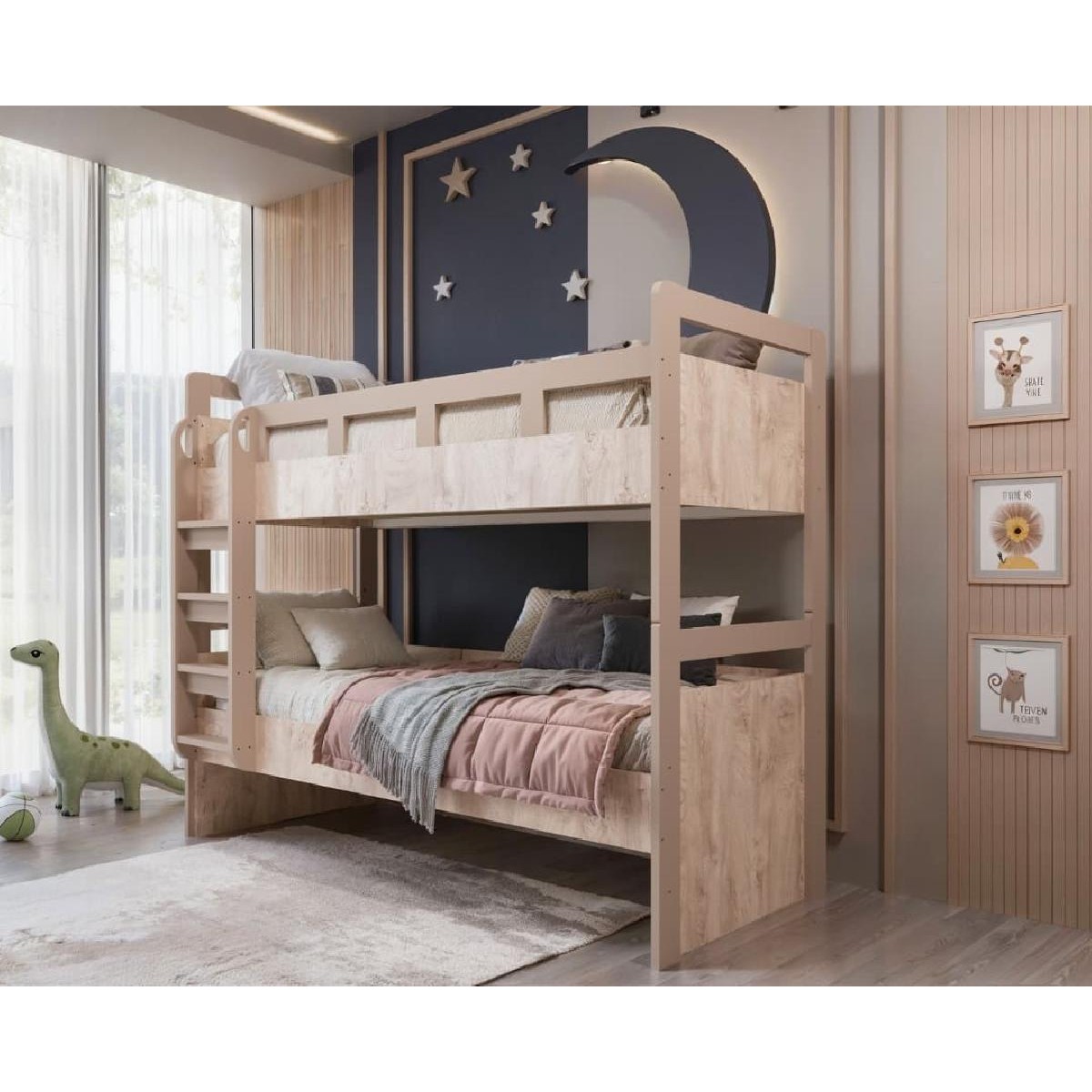 Αποσπώμενη κουκέτα Kinder premium δρυς 96,6x207x176