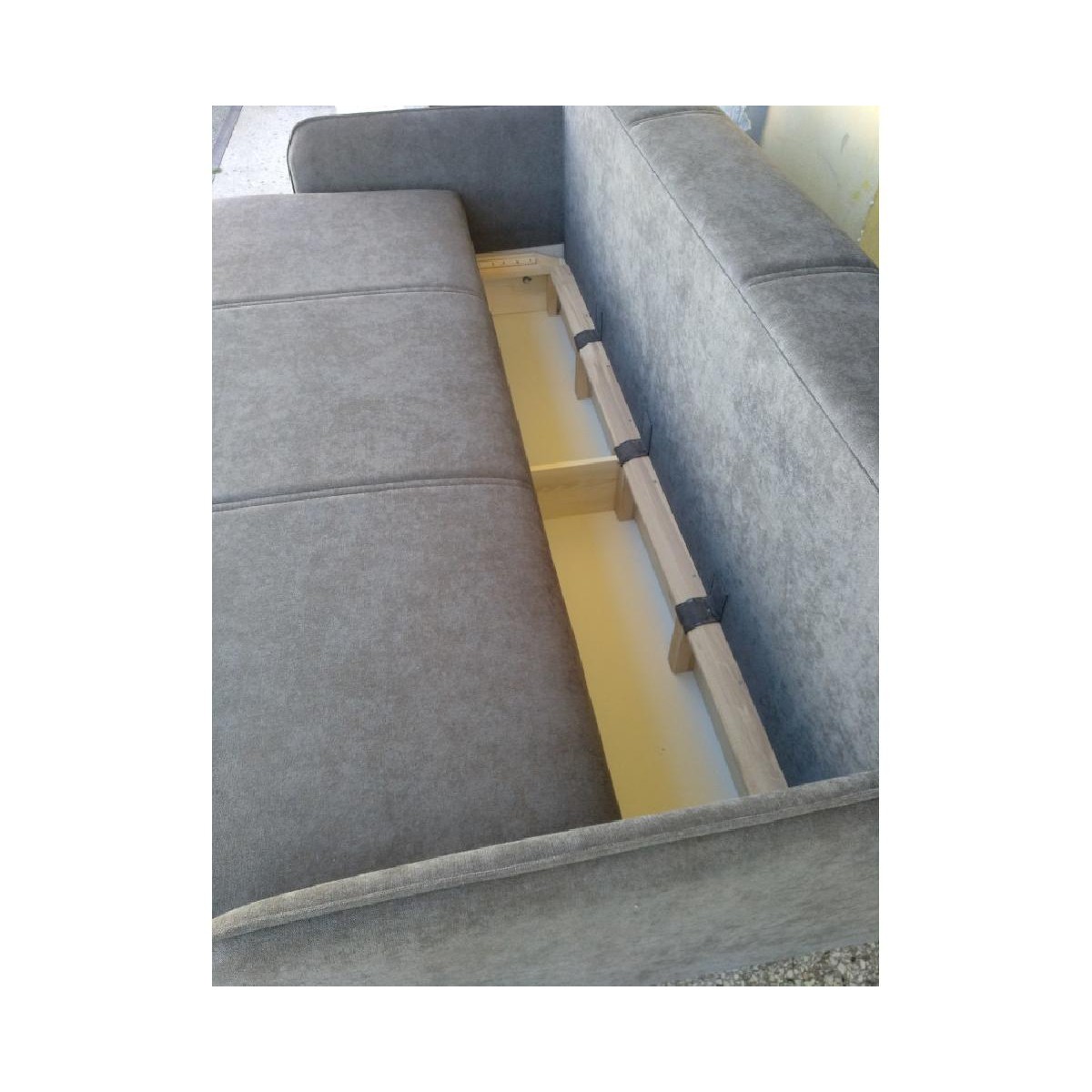 Τριθέσιος καναπές κρεβάτι με αποθήκευση MD- ΚΟΜΟ και επιλογή υφάσματος 205x96