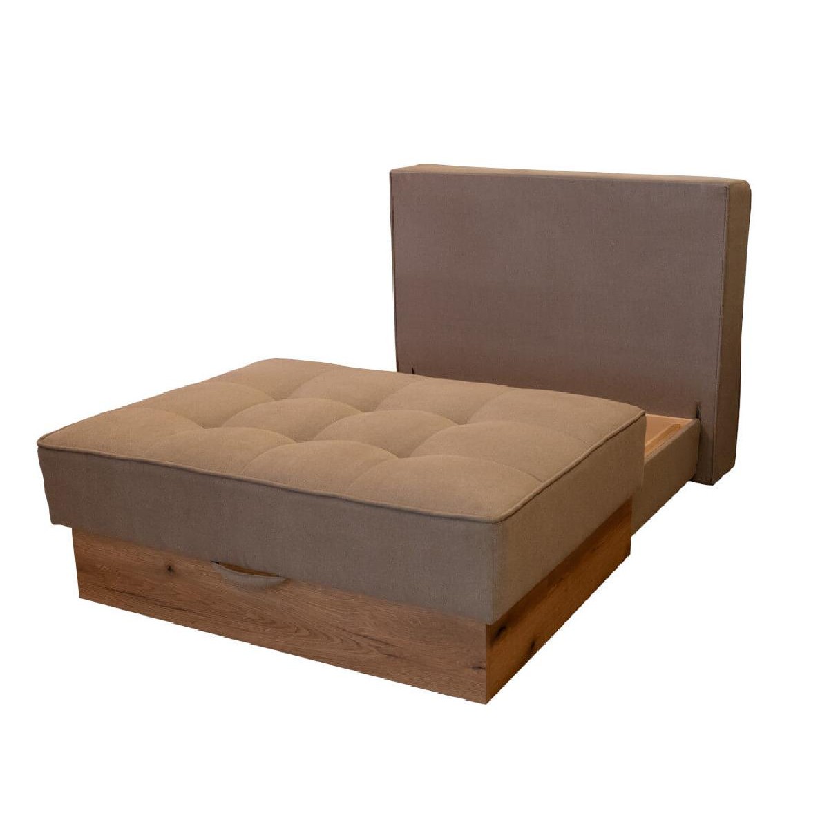 Διθέσιος καναπές κρεβάτι με αποθηκευτικό χώρο MD-San Γκρι