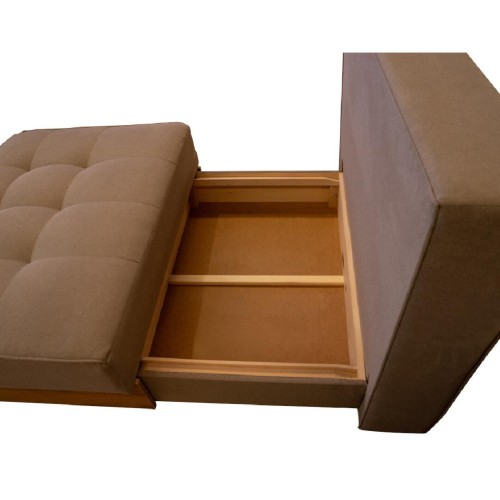 Διθέσιος καναπές κρεβάτι MD- San με αποθήκευση μπεζ 120x110x100 Διθέσιος καναπές κρεβάτι MD- San με αποθήκευση μπεζ 120x110x100
