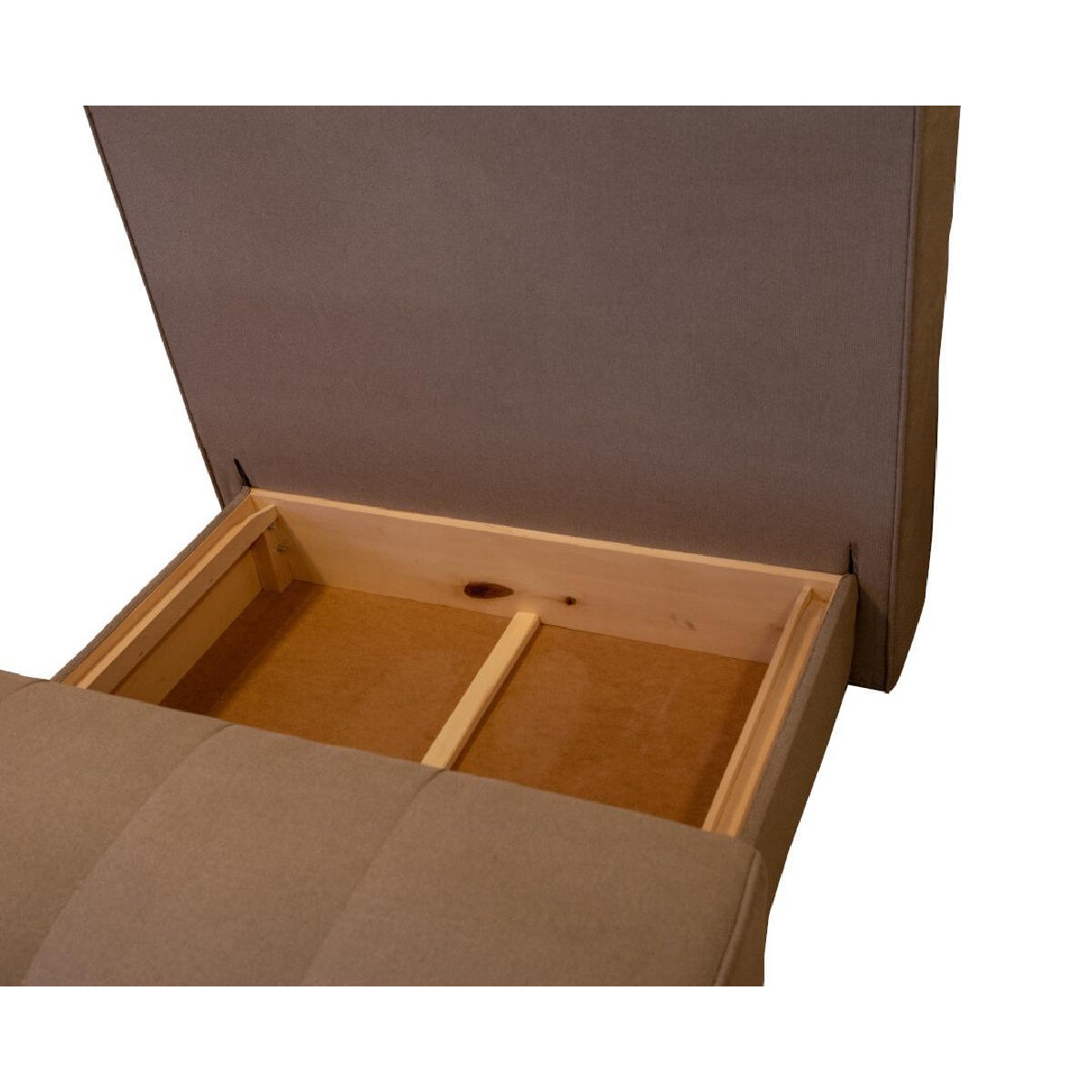 Διθέσιος καναπές κρεβάτι MD- San με αποθήκευση μπεζ 120x110x100