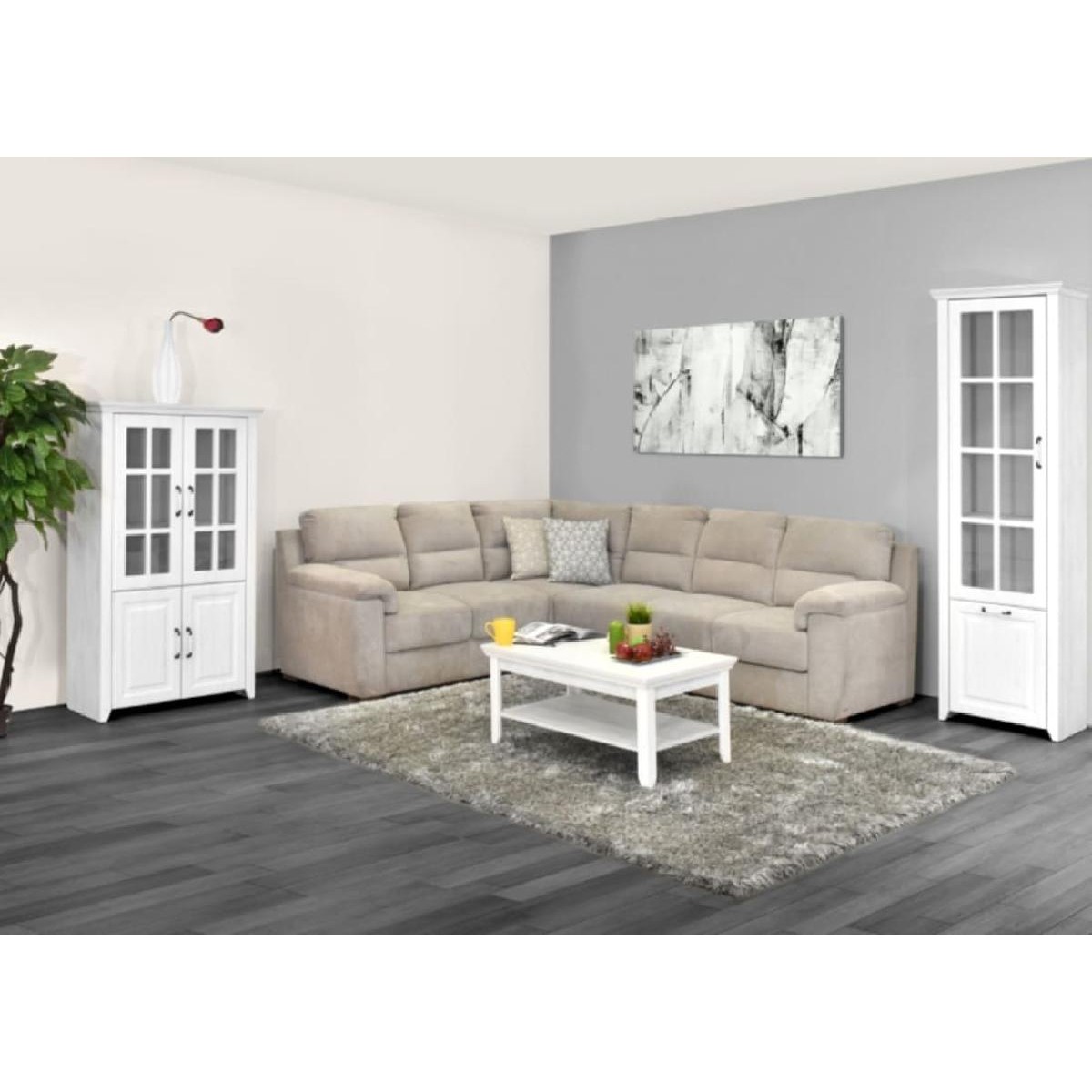 Γωνιακός καναπές με κρεβάτι QUEEN αριστερής φοράς μπεζ 292x232x92 Γωνιακός καναπές με κρεβάτι QUEEN αριστερής φοράς μπεζ 292x232x92