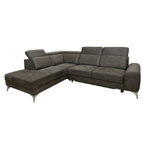 Γωνιακός καναπές με κρεβάτι Diego Γκρι Δεξιάς φορά 288x230x102εκ.