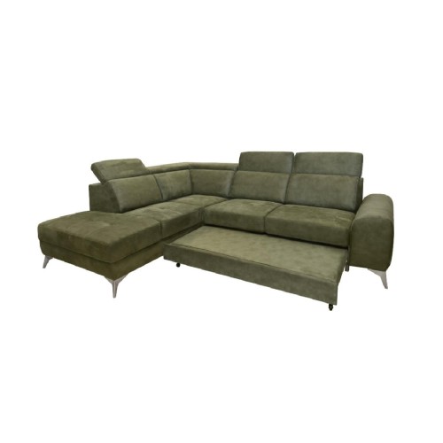 Γωνιακός καναπές με κρεβάτι Diego Πράσινο Δεξιάς φοράς 288x230x102εκ. Γωνιακός καναπές με κρεβάτι Diego Πράσινο Δεξιάς φοράς 288x230x102εκ.