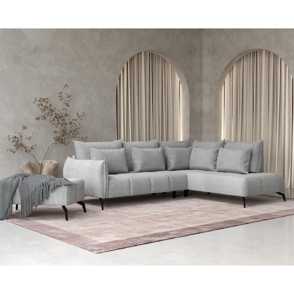 Γωνιακός καναπές Casablanca Δεξιάς φοράς Over the horizon 85 275x222x90εκ.