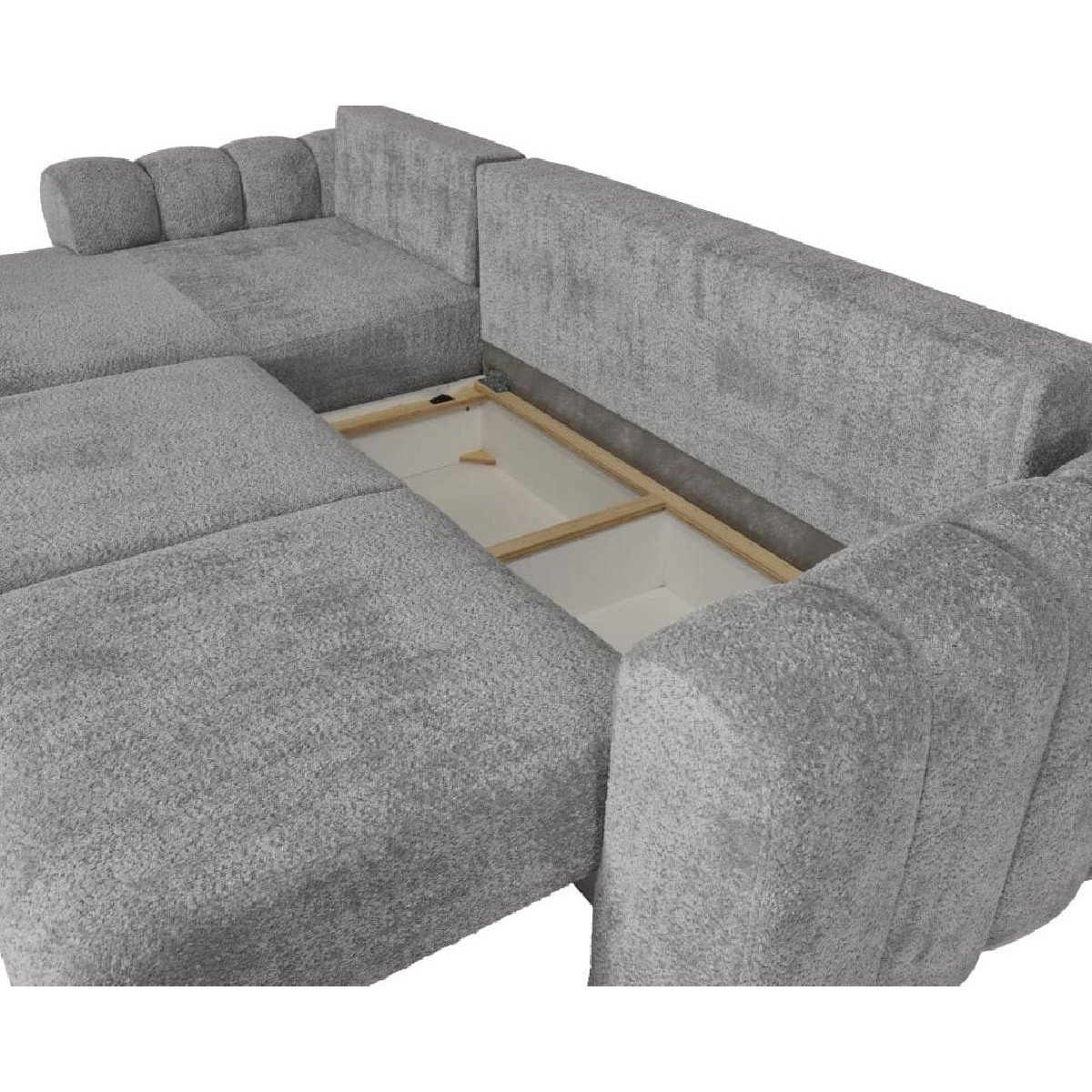 Αμφίδρομος γωνιακός καναπές NOEL με κρεβάτι και αποθηκευτικό χώρο Γκρι 296x170x97 Αμφίδρομος γωνιακός καναπές NOEL με κρεβάτι και αποθηκευτικό χώρο Γκρι 296x170x97