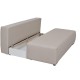 Τριθέσιος καναπές κρεβάτι με αποθήκευση Rimini Μπεζ 202x105x76εκ.