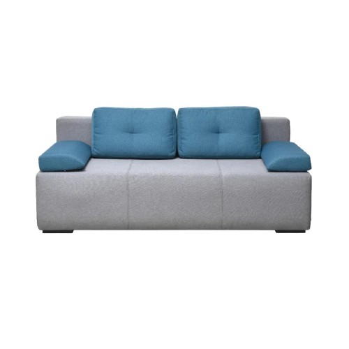 Τριθέσιος καναπές κρεβάτι με αποθήκευση Rimini Γκρι 202x105x76εκ.