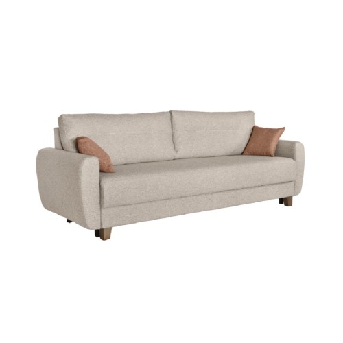 Τριθέσιος καναπές κρεβάτι με ανεξάρτητα ελατήρια και αποθήκευση PERLA Lukka 12 236x98x78