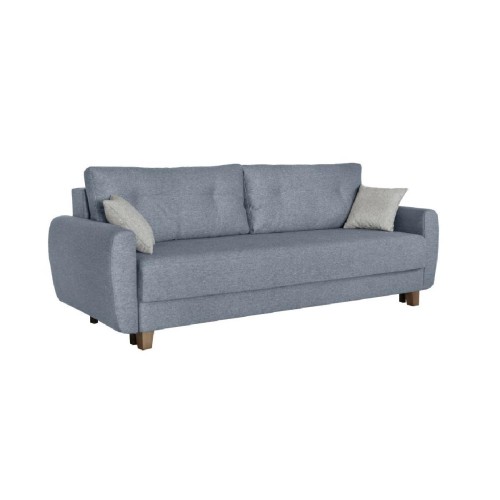 Τριθέσιος καναπές κρεβάτι με ανεξάρτητα ελατήρια και αποθήκευση PERLA Lukka 74 236x98x78