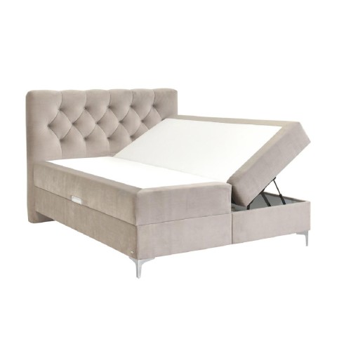 Κρεβάτι με αποθηκευτικό χώρο ανώστρωμα και στρώμα με ανεξάρτητα ελατήρια Titto Άμμου 180x200εκ.