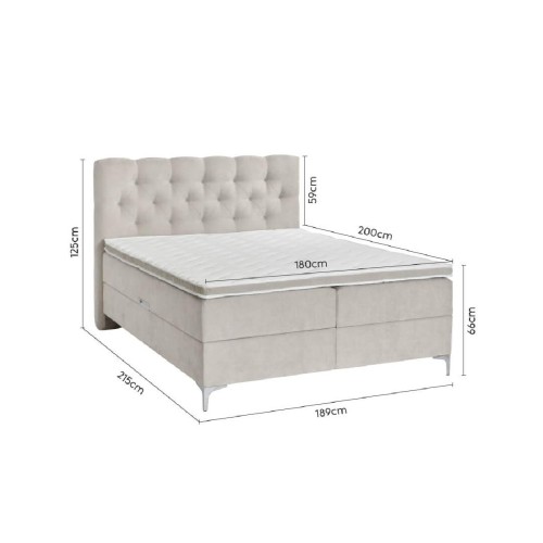 Κρεβάτι με αποθηκευτικό χώρο ανώστρωμα και στρώμα με ανεξάρτητα ελατήρια TITTO Wind 05 160x200εκ.