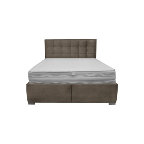 Κρεβάτι με αποθηκευτικό χώρο και σομιέ Cloud Καφέ 160x200
