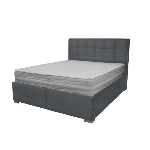 Κρεβάτι με αποθηκευτικό χώρο και σομιέ Cloud Γκρι 180x200