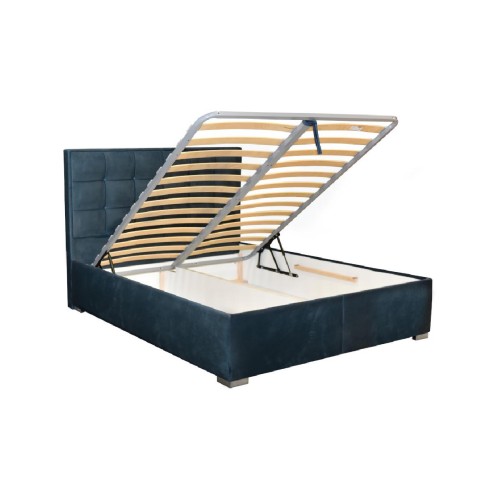 Κρεβάτι με αποθηκευτικό χώρο και σομιέ Cloud μπλε 180x200