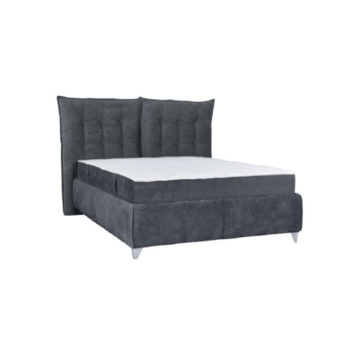 Κρεβάτι με ανακλινόμενο προσκέφαλο που γίνεται μαξιλάρι Asterix γκρι 180x200