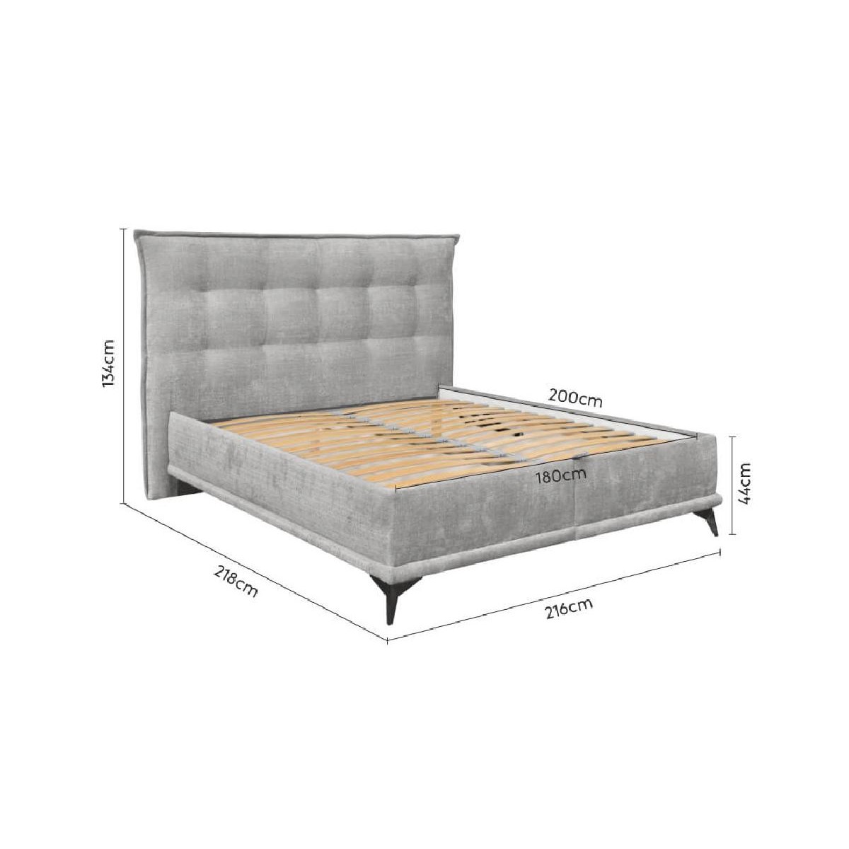 Κρεβάτι με αποθηκευτικό χώρο και σομιέ Bali καφέ 180x200