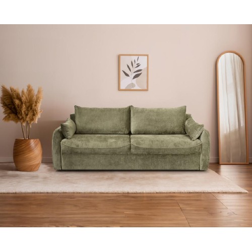Τριθέσιος καναπές κρεβάτι με ανεξάρτητα ελατήρια και αποθήκευση Soho πράσινο 230x96x90 Τριθέσιος καναπές κρεβάτι με ανεξάρτητα ελατήρια και αποθήκευση Soho πράσινο 230x96x90