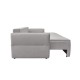 Τριθέσιος καναπές κρεβάτι με ανεξάρτητα ελατήρια και αποθήκευση Lagos γκρι 238x96x90