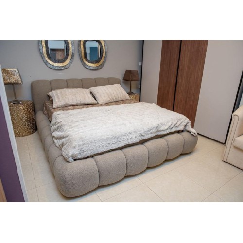 Κρεβάτι με αποθηκευτικό χώρο και σομιέ Berry Taupe 160×200