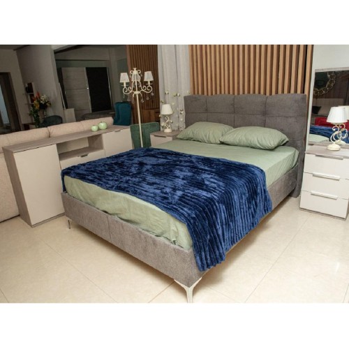 Κρεβάτι με αποθηκευτικό χώρο και σομιέ Vito Γκρι 160×200