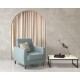 Ταμπουρέ Perla Μπλε 55x55x44εκ.