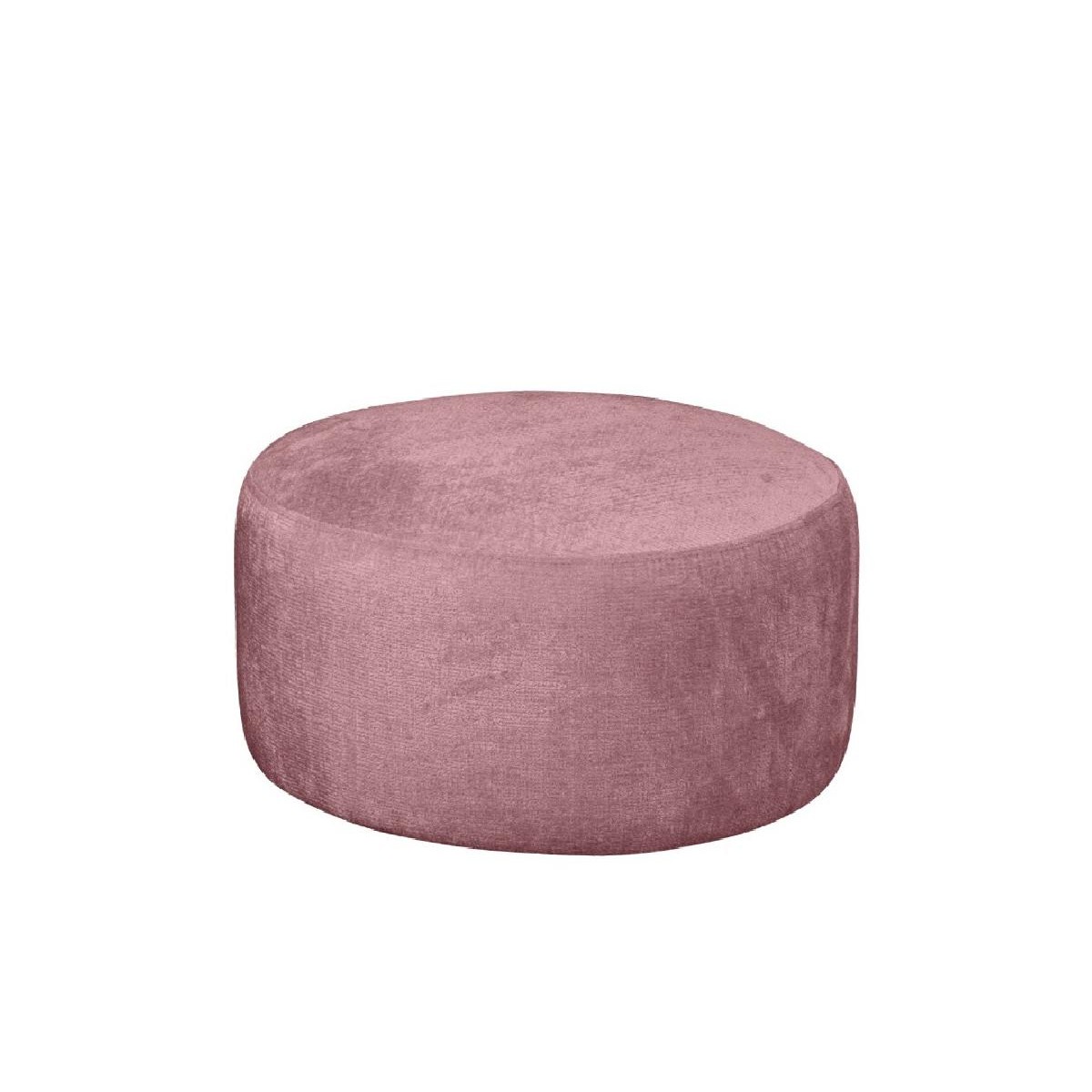 Ταμπουρέ Vanilica Ροζ 60x60x36εκ.