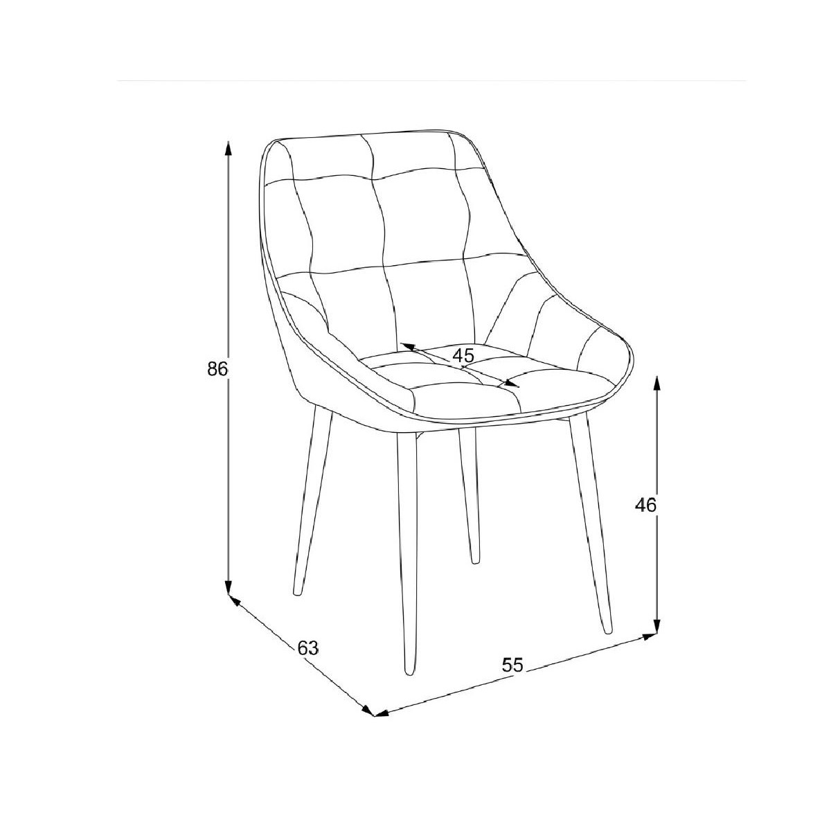 Καρέκλα τραπεζαρίας CUTOS Πράσινο Anka 08 56x63x82