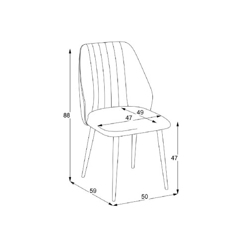Καρέκλα τραπεζαρίας River μπεζ 04 88x55x45 Καρέκλα τραπεζαρίας River μπεζ 04 88x55x45