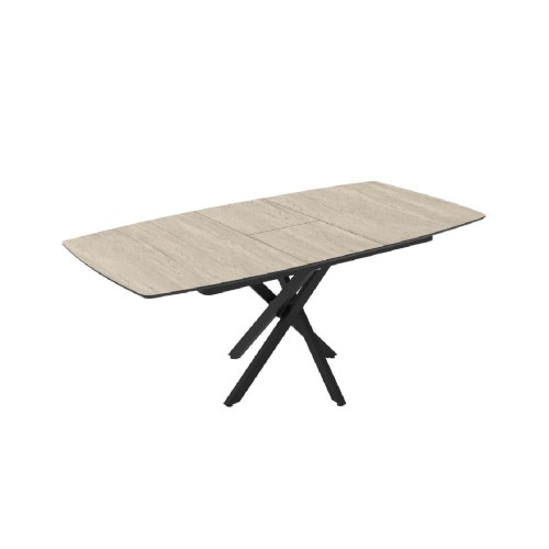 Επεκτεινόμενο τραπέζι δείπνου FILIS traverten 145+40x90x76