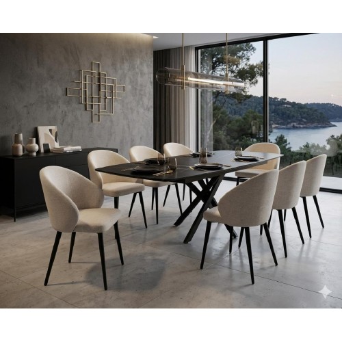Επεκτεινόμενο τραπέζι δείπνου FILIS Sonata High Gloss 145+40x90x76