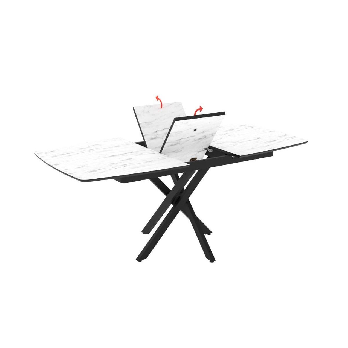 Επεκτεινόμενο τραπέζι δείπνου FILIS Hazar 145+40x90x76