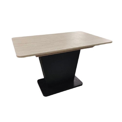 Επεκτεινόμενο τραπέζι δείπνου LALI Traverten/ μαύρο 120+45x75x76