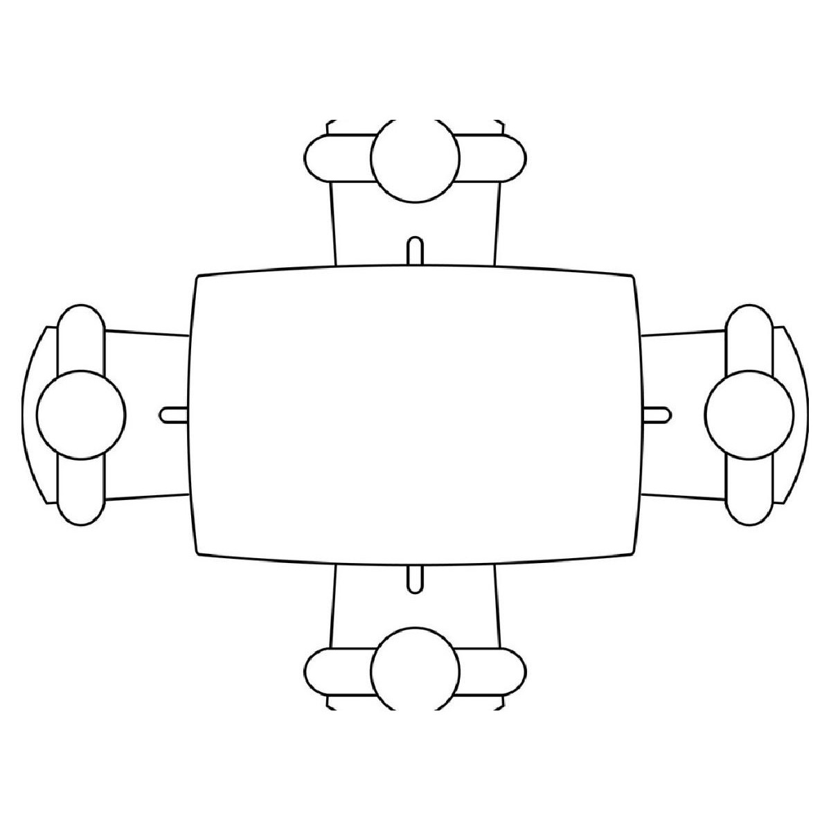 Τραπέζι δείπνου MARIBOR Barok 103x68x75