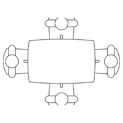 Τραπέζι δείπνου MARIBOR Barok 103x68x75