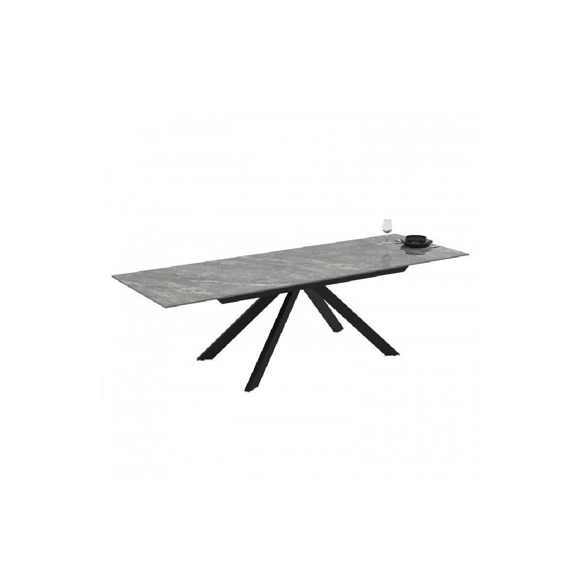 Επεκτεινόμενο κεραμικό τραπέζι δείπνου PERLA Γκρι μάρμαρο 140+30+30x80x76 Επεκτεινόμενο κεραμικό τραπέζι δείπνου PERLA Γκρι μάρμαρο 140+30+30x80x76
