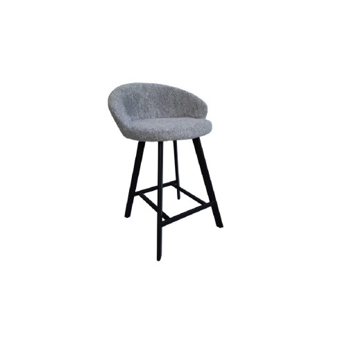 Μεταλλικό σκαμπό πάσου κουζίνας SAKI Γκρι Glow 15 52x52x65/98