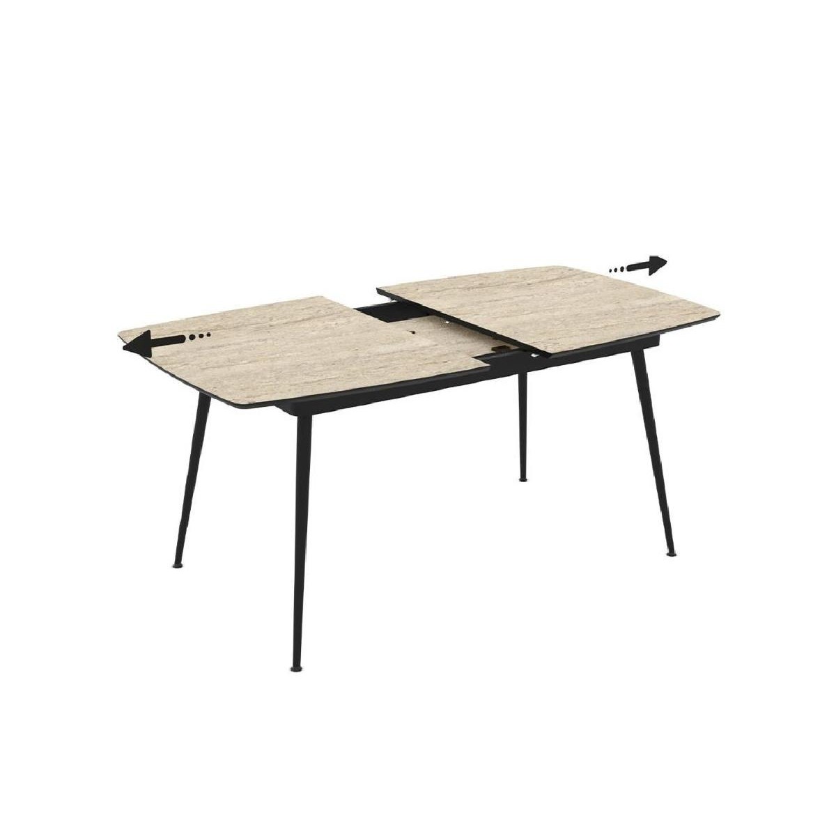 Επεκτεινόμενο τραπέζι δείπνου YENSE Traverten 125+40x90x75