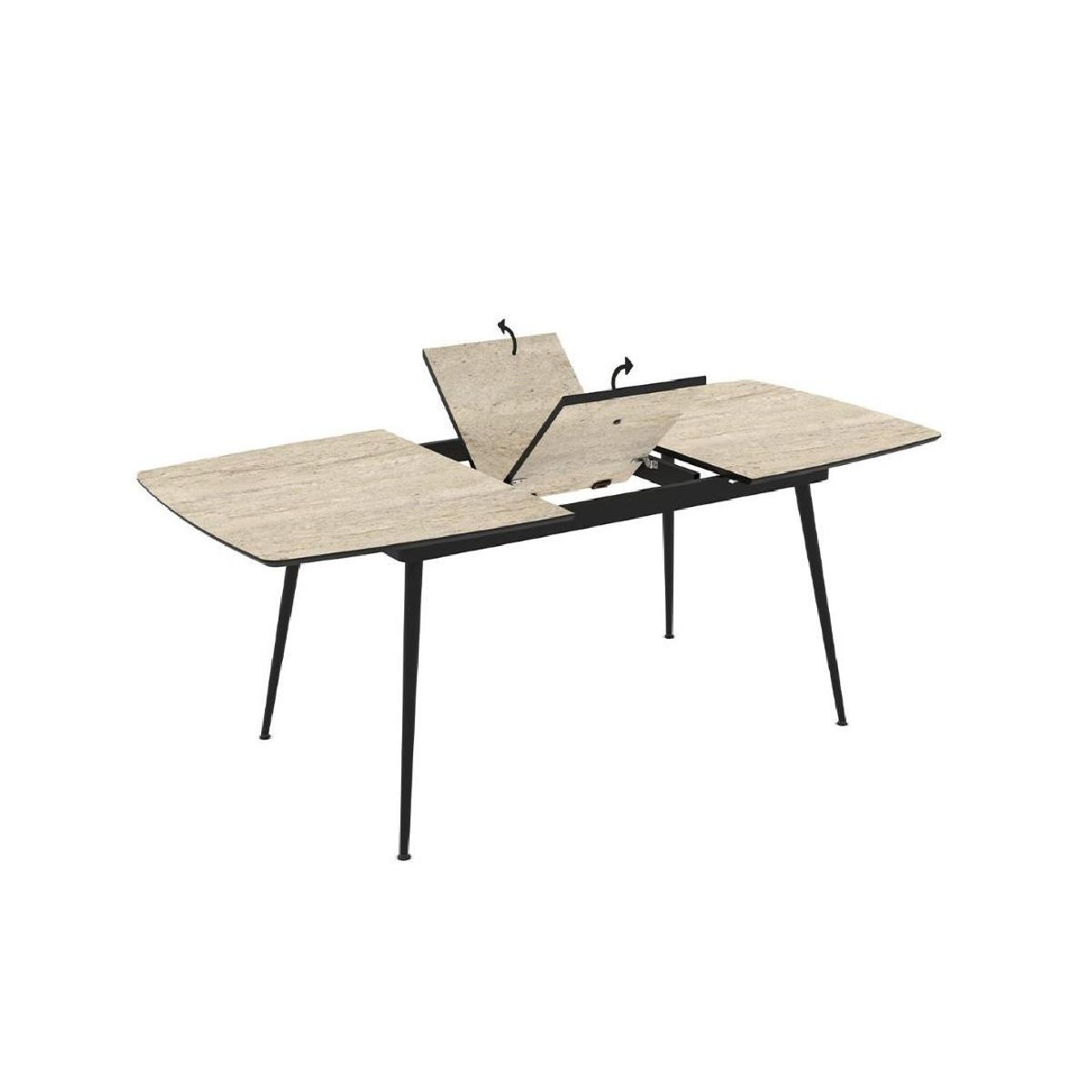 Επεκτεινόμενο τραπέζι δείπνου YENSE Hazar 125+40x90x75