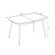 Επεκτεινόμενο τραπέζι δείπνου YENSE Mola 125+40x90x75