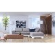 Γωνιακός καναπές VM- Hera lux με ξύλινη κορνίζα 290x210x105
