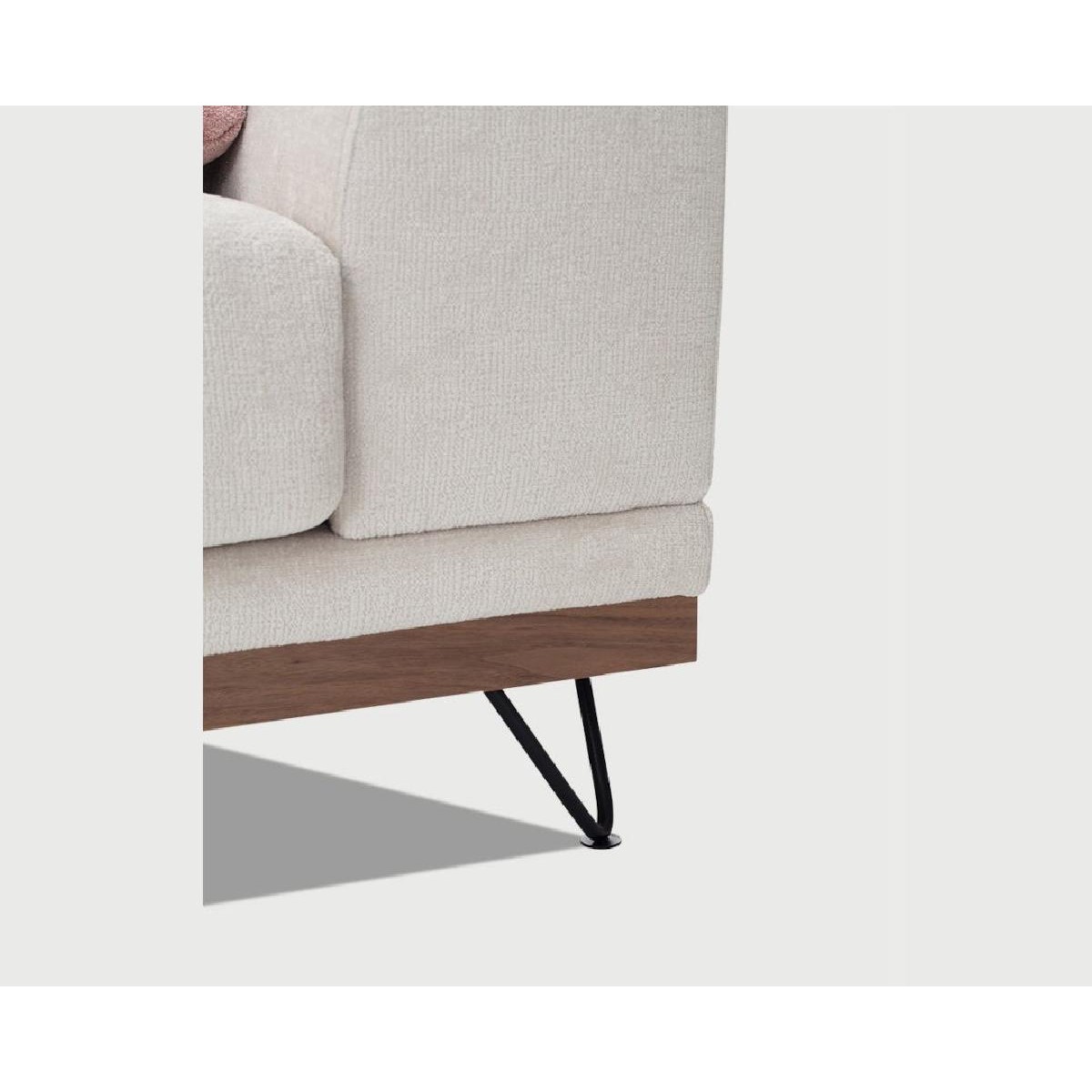 Γωνιακός καναπές VM- RENE με ξύλινη μπάζα, αποσπώμενα- πλενόμενα καλύμματα έδρας και πλάτης με επιλογή υφάσματος 290x240x98